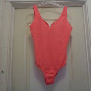 YUMMY TANGERINE DREAM TEXTURED ORANGEY SWIM SUIT 16 W BY HONORS